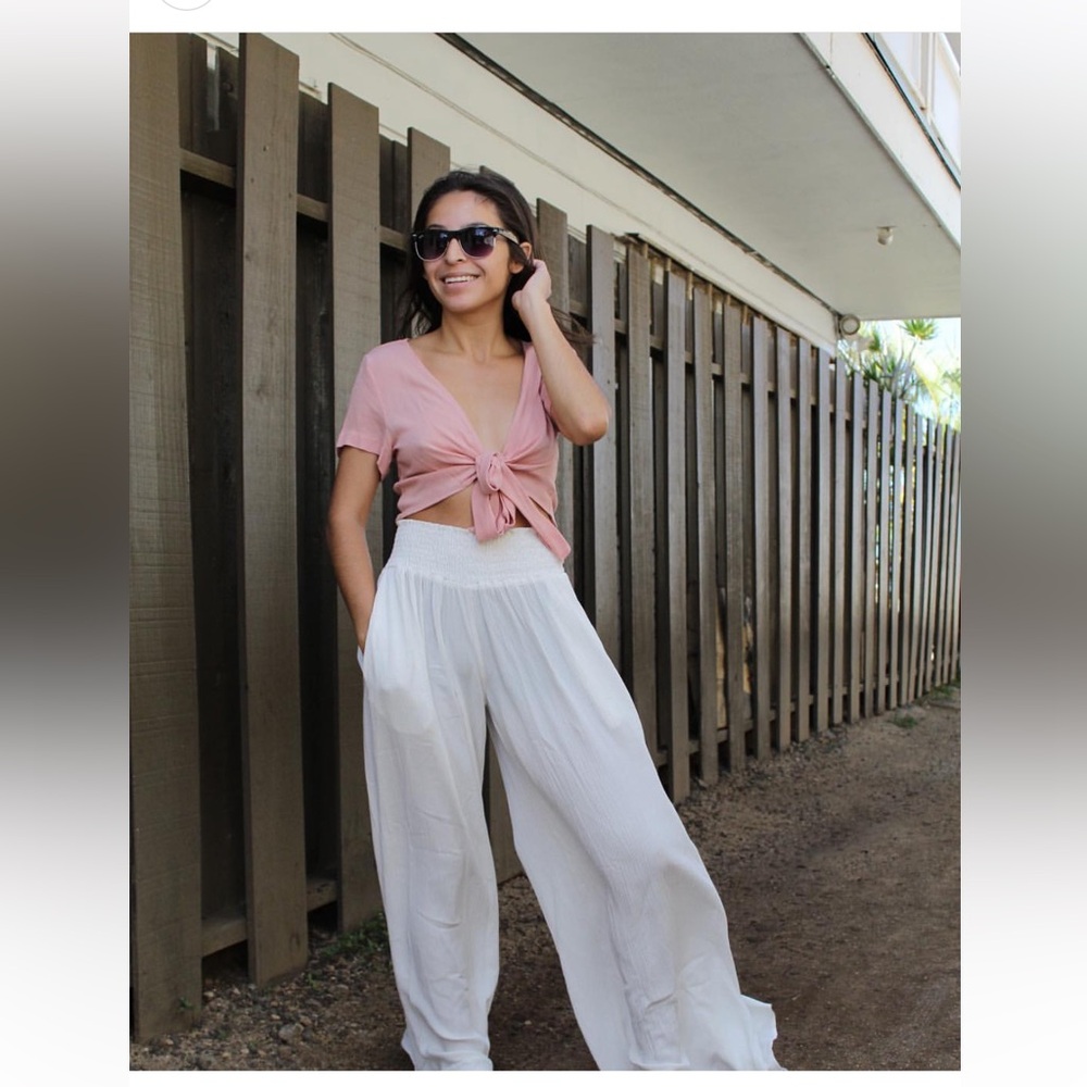 Mahina vacation pants white/natural lg